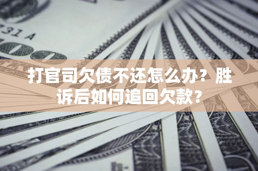 武汉打官司欠债不还怎么办？胜诉后如何追回欠款？