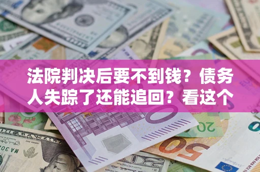 武汉法院判决后要不到钱？债务人失踪了还能追回？看这个方法！