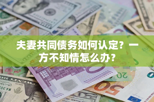 武汉夫妻共同债务如何认定？一方不知情怎么办？