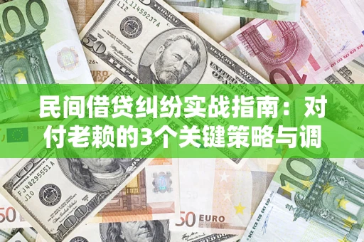 武汉民间借贷纠纷实战指南：对付老赖的3个关键策略与调解盲区解析