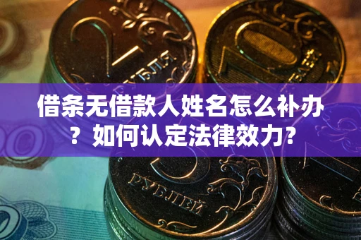 武汉借条无借款人姓名怎么补办？如何认定法律效力？
