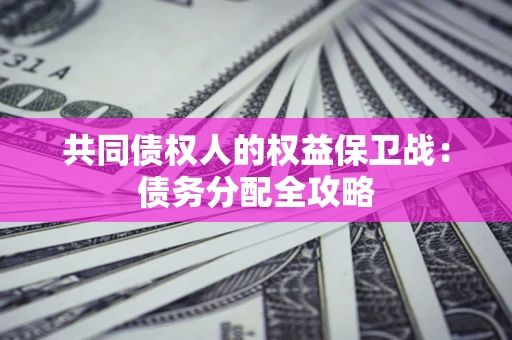 武汉共同债权人的权益保卫战：债务分配全攻略