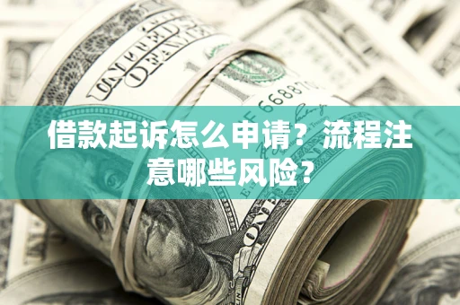 武汉借款起诉怎么申请？流程注意哪些风险？