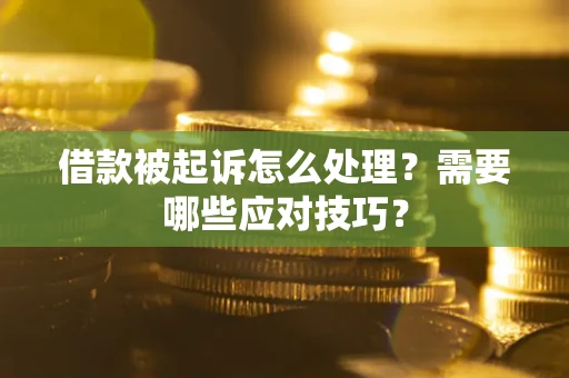 武汉借款被起诉怎么处理？需要哪些应对技巧？