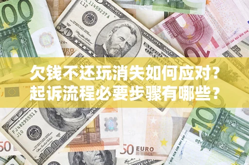 武汉欠钱不还玩消失如何应对？起诉流程必要步骤有哪些？