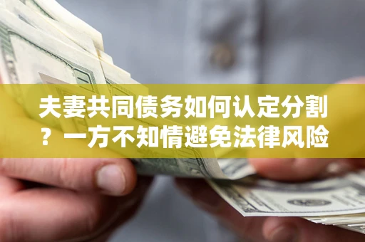 武汉夫妻共同债务如何认定分割？一方不知情避免法律风险必看！